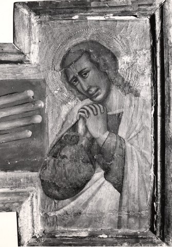 A. Villani e Figli — Simone di Filippo; Anonimo bolognese - sec. XIV - San Giovanni Evagelista dolente — particolare